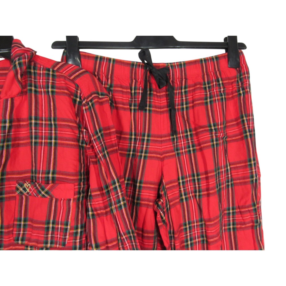 VICTORIA'S SECRET Lightweight FLANNEL Button-Up LOUNGE Pajama Set TOP/PANTS Sz S - Picture 4 of 6